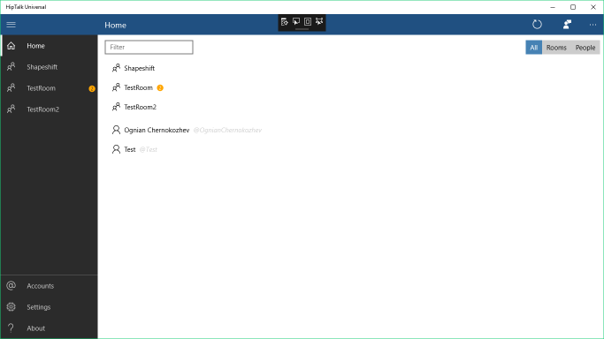 Main page screenshot